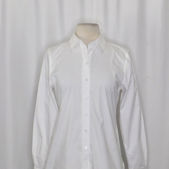 NWT!! J. CREW Wren Slim Shirt Stretch Cotton Poplin Solid White Buttondown 2 - Picture 4 of 15